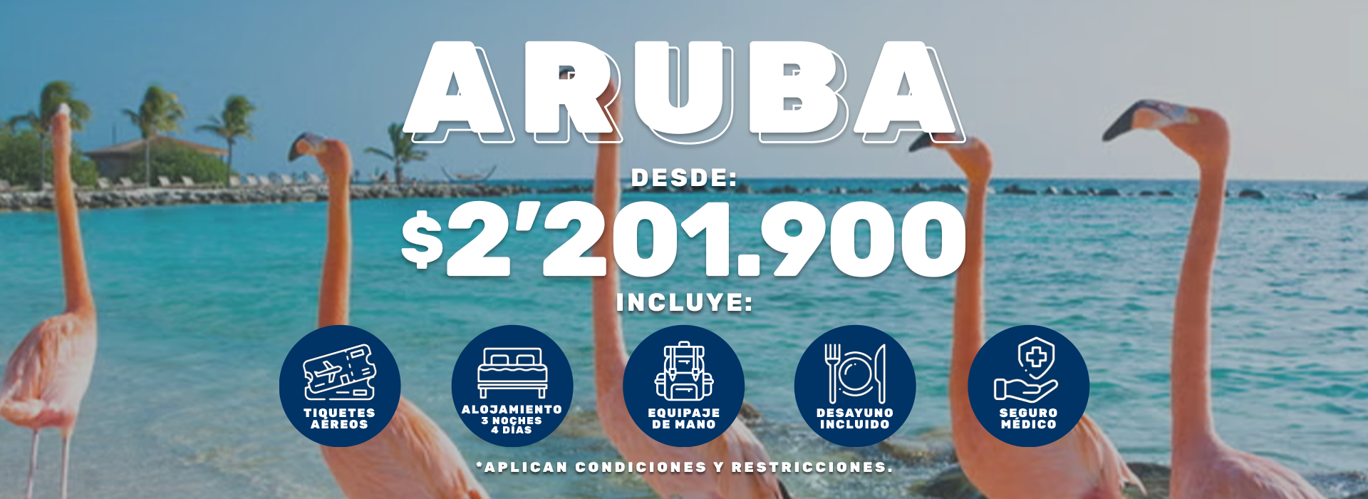 Paquete a Aruba: Vuelo + Hotel