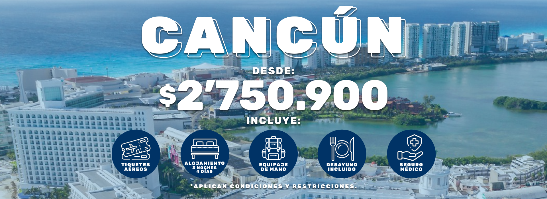Paquete a Cancún: Vuelo + Hotel